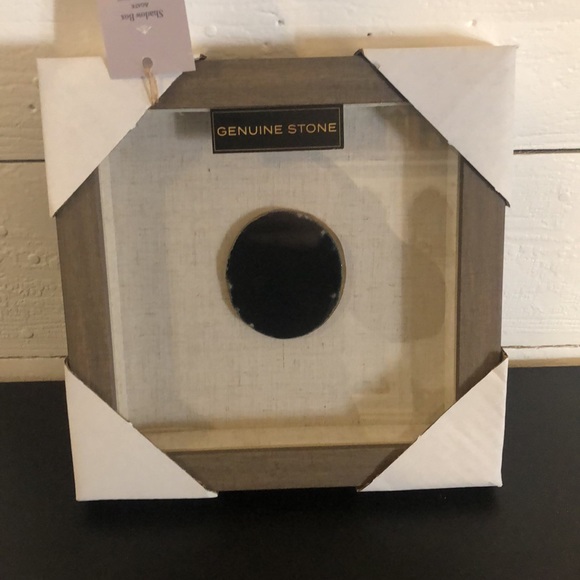 Modern Natural Agate Stone Slice Shadow Box Collection Wall Art 8" x 8" - Picture 7 of 7